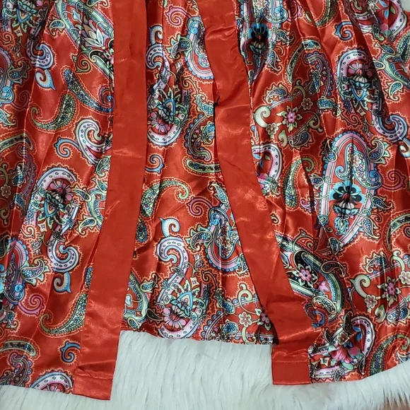 Paisley satin teddy set - Picture 3 of 9